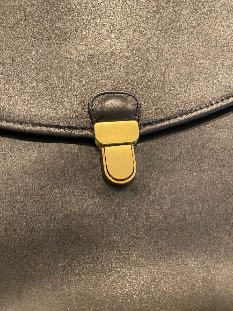 RARE Vintage Coach Morgan Briefcase with Brass Touch Lock Closure