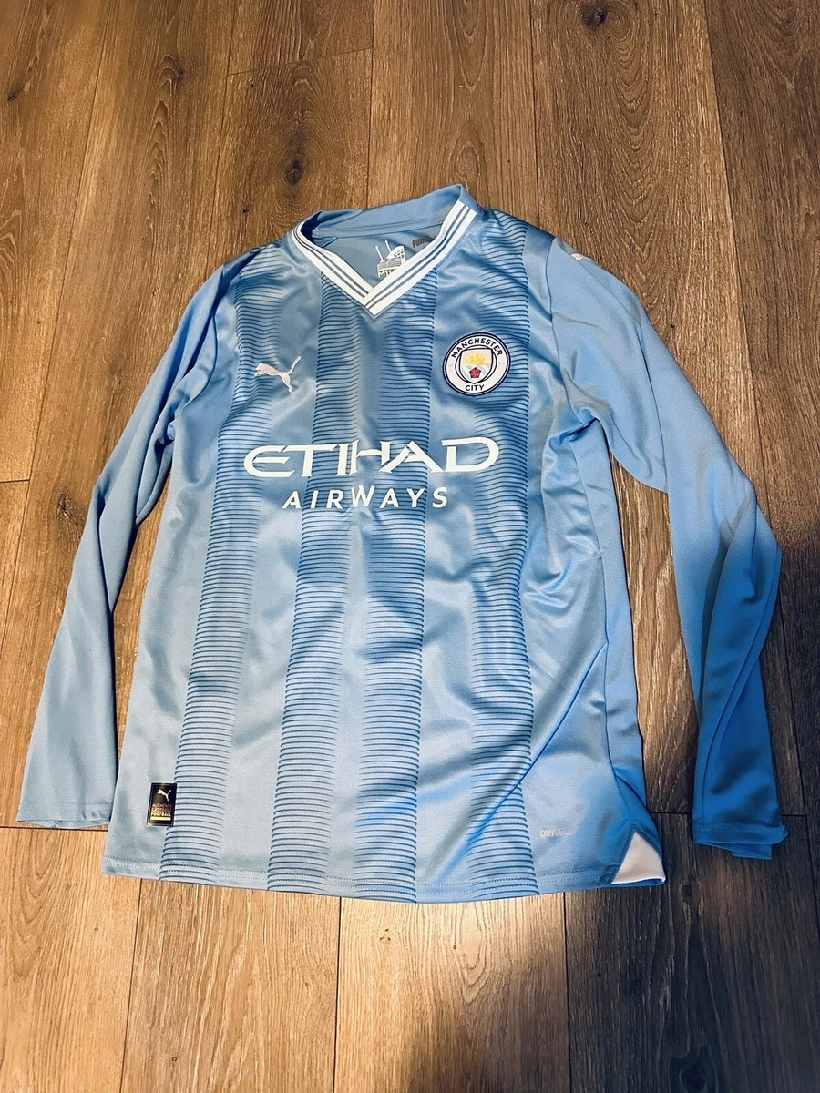 Manchester City Jack Grealish Puma 2023 24 Home Long Sleeve Jersey Size Medium