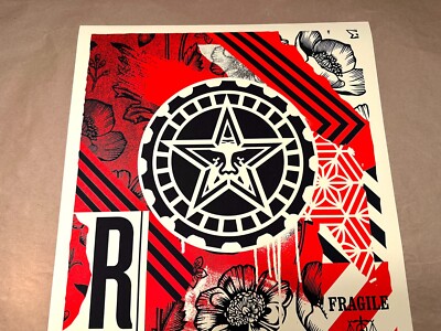 レア！Shepard Fairey(OBEY)xMike Giant サイン入り SIGNED! Shepard Fairey OBEY ICON Original Art Print Poster