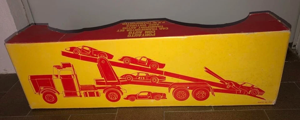 Giocattolo Polistil P48 porta auto bisarca scala 1:32 6 auto e scatola originale - Immagine 2 di 4