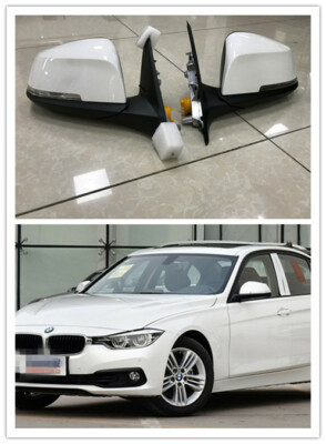 Power Folding F30 F35 Car Side Door Mirror Set for BMW 3 Series 2013-2019 White