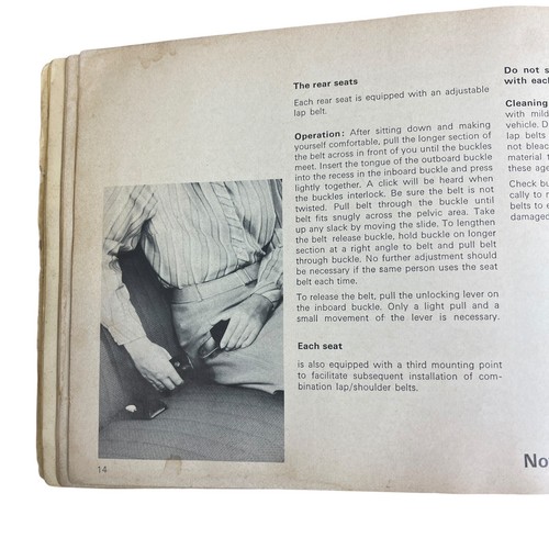 ORIGINAL Owner’s Manual 1969 VW Beetle Volkswagen BUG w '74 sales receipt + more - Picture 13 of 14