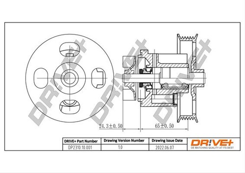 Frankberg Water Pump with Gasket Compatible with Ram 2500 Crew Cab