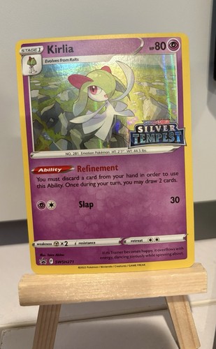 Kirlia - SWSH271 - Silver Tempest  Stamped - Prerelease Black Star Promo Pokemon