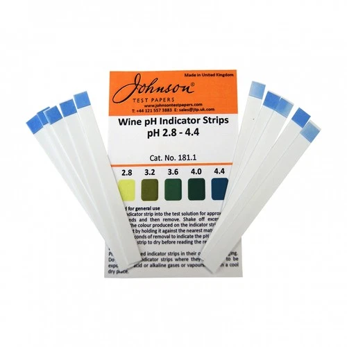 pH Acid Test Strips For Wine / Cider - pH range 2.8 to 4.4 - Pack 10 - Homebrew