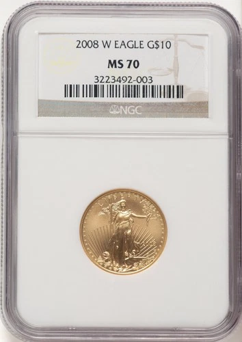 2008-W $10 Quarter-Ounce Gold Eagle NGC MS70