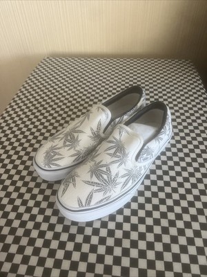 Vans Failing Leaves Slip On Size 9 Men Color White 