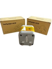 European Travel Power Plug Adapter 2 Pack with Multi Outlet UK/ENGLAND/IRELAND