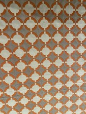 Osborne And Little Indoor Outdoor Fabric Remnants Mojito Mandarin Orange Ivory