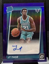 JT Thor 2021-22 Donruss Optic #172  - Rated Rookies Signatures Purple