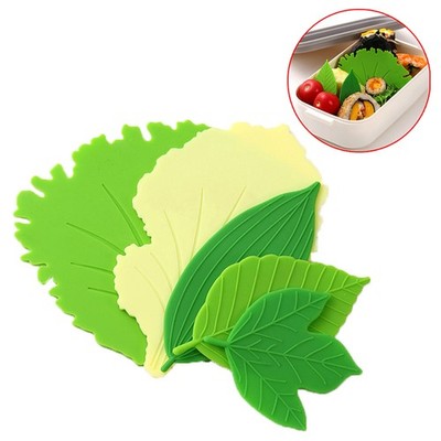 1Set Leaf Bento Dish Cup Lunch Separator Sushi Rice Ball Mat Decor Accessories