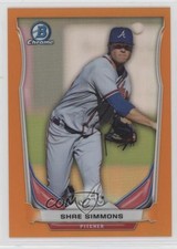2014 Bowman Chrome Prospect Short Prints Orange Refractor 5/25 Shae Simmons g6p
