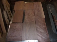 8 PC WALNUT WOOD BOARDS F293F LUMBER CUT OFFS
