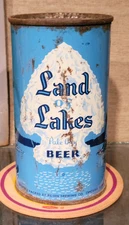 1960 LAND OF LAKES PALE DRY FLAT TOP BEER CAN PILSEN BREWING CHICAGO  ILLINOIS