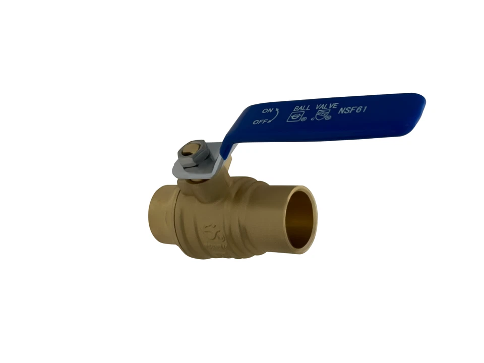 10 PIECES 3/4" SWEAT BALL VALVE, LEAD FREE BRASS, FULL PORT, 600 WOG, 1/4 TURN - Image 3 of 4
