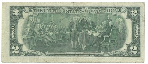 A $2 Dollar Bill 1976 Bicentennial Banknote C/A - Picture 2 of 2