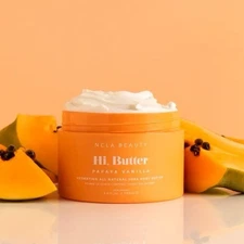 NCLA Beauty Hi Body Butter Papaya Vanilla Natural Shea Body Butter Rich Creamy