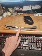 Vintage U.S. Army Military Elastic Helmet Strap Band w/ Cat Eyes Foliage