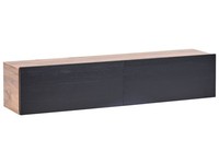 Tv-MöBel Schmal HäNgend Holzoptik Schwarz / Braun 140 Cm Mit 2 TüRen Gladstone