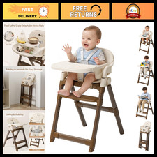 Convertible Baby High Chair with Removable Tray, Easy Clean, Foldable  Adjustab
