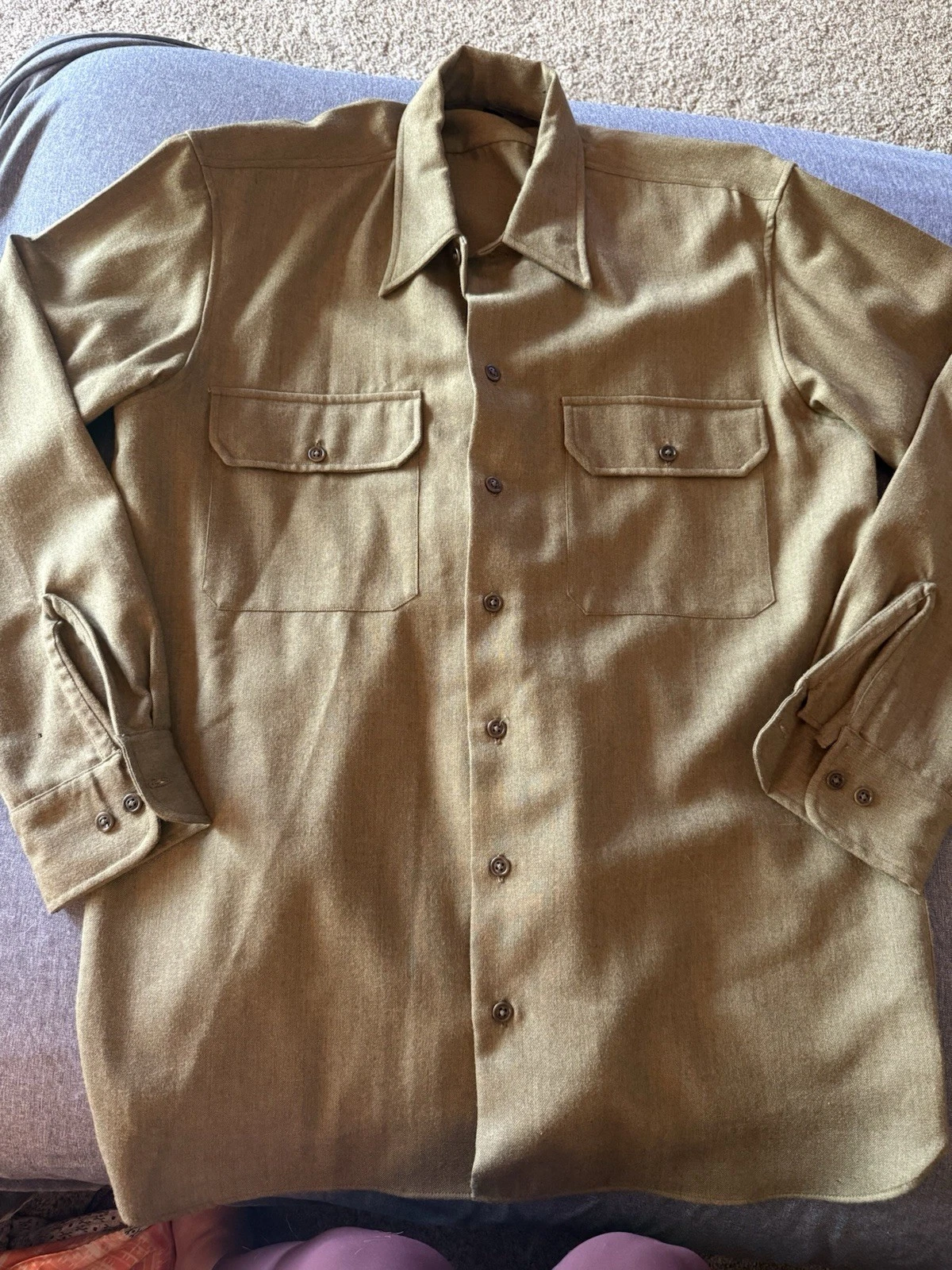 J Peterman Shirt Mens Green Olive Wool Outdoors Hiking Camping VINTAGE MENS M
Opens in a new window 