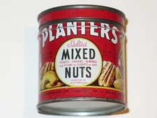 Vintage Planters Salted Mixed Nuts 4 oz Tin