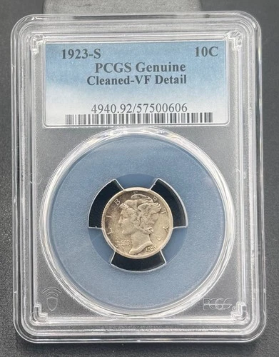 1923 S Mercury Dime PCGS Very Fine, Low Mintage Semi-Key Date