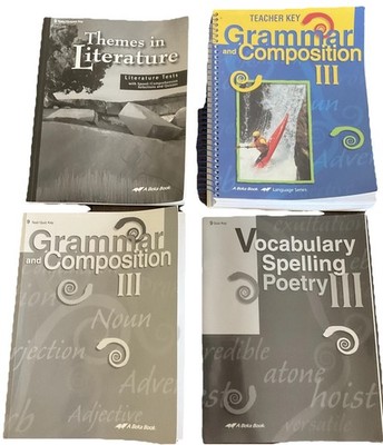 A Beka Book Lot of 4 Grammar and Composition III Teacher Keys & Themes VTG
