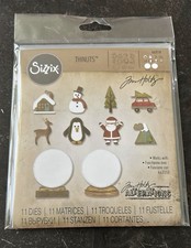 SIZZIX Tim Holtz Tiny Snowglobes 663119 Thinlits Die Set Christmas Snow Globe