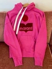 ISABEL MARANT ÉTOILE Women’s Mansel Logo Hoodie Pink 34 FR
