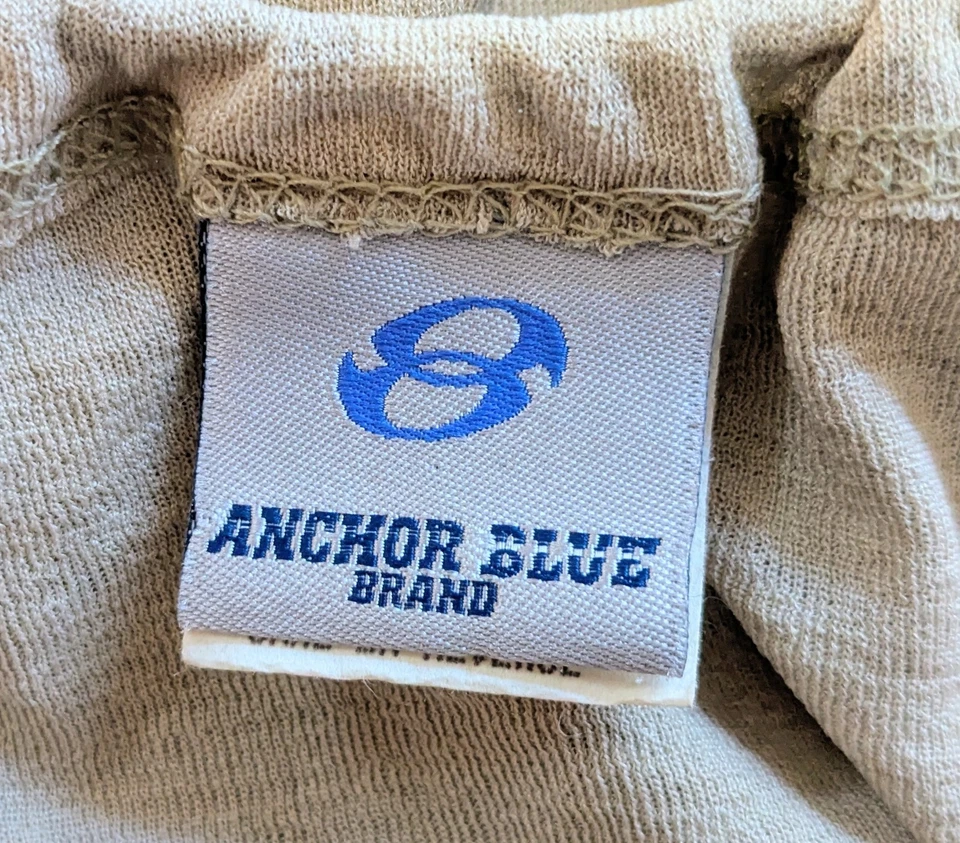 Anchor Blue SZ LG Women's Vintage 90's Y2K Knit Top Floral Print Boho Spot Flaw - Image 3 of 4