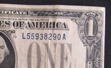1928 A $1 Dollar Bill "gas pump error" Funny Back Silver Certificate Note