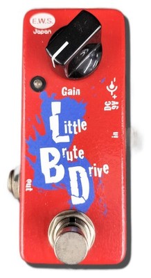 E.W.S LITTLE BRUTE DRIVE Distortion Effects Pedal Tested & Works 11528