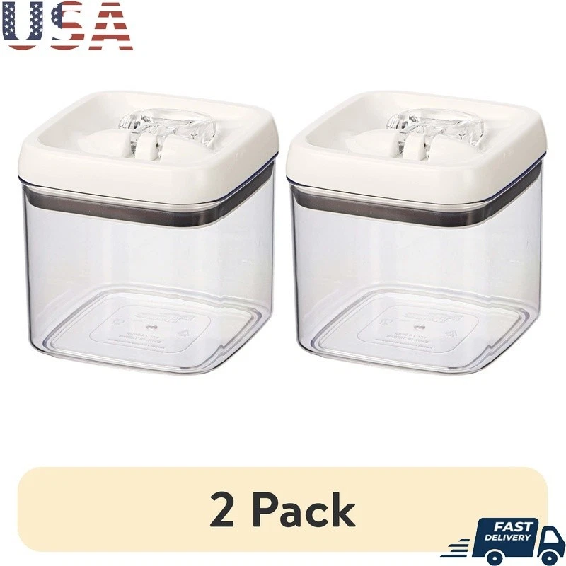 Clear Food Storage Containers 4.5 Cup Flip-Tite Stackable BPA-Free 2 Pack New
