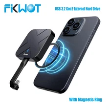 Fikwot Magnetic External SSD 1TB USB 3.2 Gen2 Hard Drive For iPhone 15/16 Pro