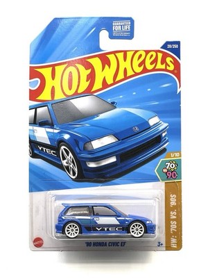 ホットウィール ホンダ シビック EF カーキット 2025 Hot Wheels '90 Honda Civic EF (blue) #28 SUPER CUSTOM WHEEL