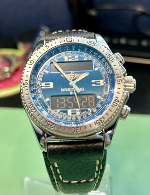Breitling B-1 A68362 Blue Chronometer Watch Excellent (Breitling Serviced)