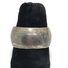 Vintage  Sterling SIlver  Wide Band   Ring sz 6