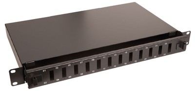 Lanview 19'' 1U 12-Port Glasfaser-Patchpanel für SC Duplex/LC Quad-Anschlüss