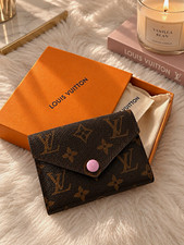 Louis Vuitton Monogram Women’s Wallet Brown/Pink Snap Zip Coin Pocket Card Slots