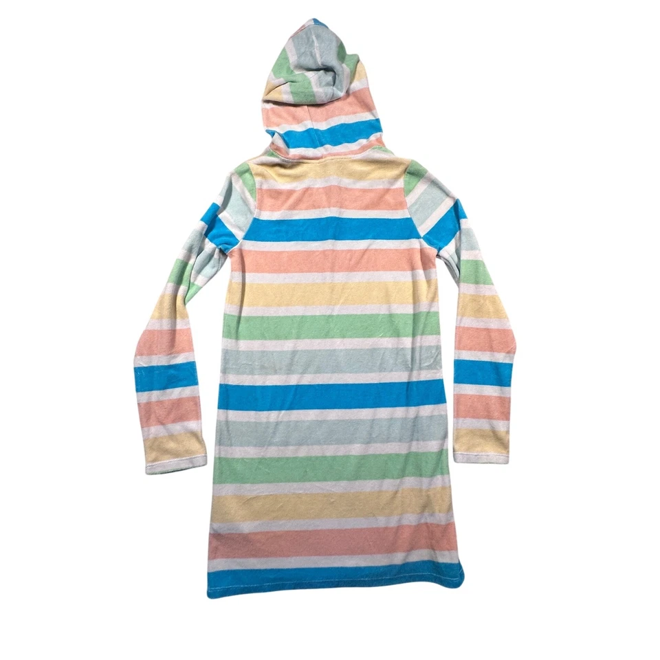 Lands' End Niños Encubrimiento Capucha Rayas Terry Paño Playa Piscina Talla L Foto 2 de 4