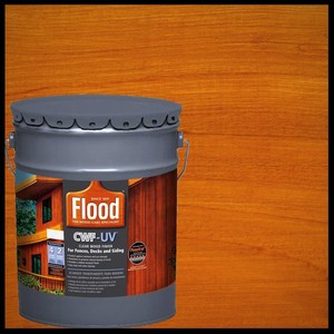 FLOOD 5 Gal CWF UV Outdoor Wood Finish Deck Fence Stain 