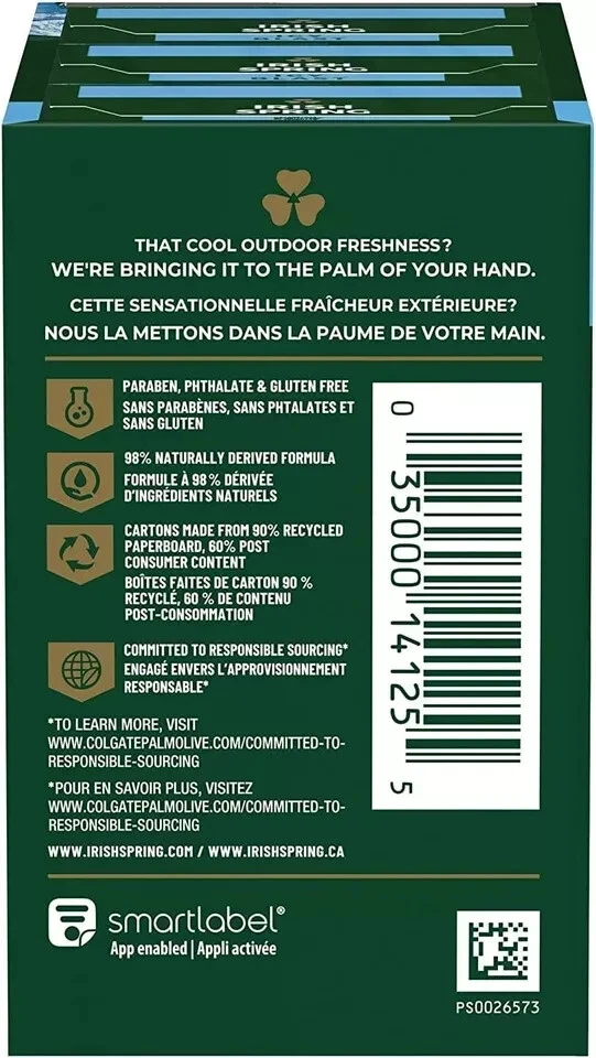 4 Packs Irish Spring Deo Seife Icy Blast 105ml Seife (12 Stangen Total) - Bild 3 von 4