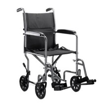McKesson Transport Chair Steel Frame with Silver Vein Finish 250 lbs. Weight...
