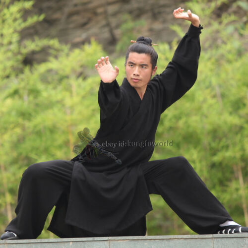 Abito taoista Shaolin Wudang tuta tai chi arti marziali kung fu wing chun uniformi - Foto 4 di 12
