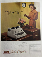 IBM Electric Typewriters Touch Keys Modern Styling Finest Day VTG Print Ad 1950