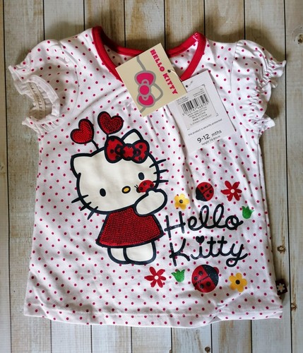 Camiseta Ladybird Hello Kitty Lentejuelas 9-12 Meses Nueva Con Etiquetas - Imagen 8 de 8
