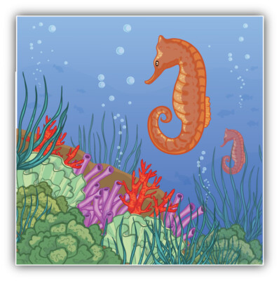 Underwater World Animals Car Bumper Sticker Decal