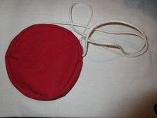 Purse, Girl, Young Girl's,Round Red Purse With White Strap, Vintage