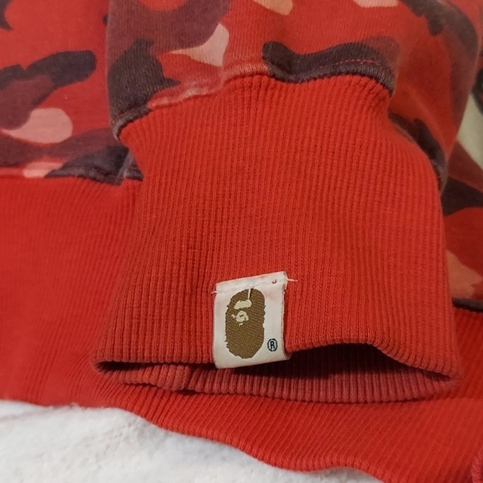 A BATHING APE (BAPE) Felpa con cappuccio RARA con cerniera in cristallo Bape.